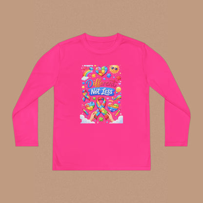 "Different Not Less" — Autism Awareness Youth Long Sleeve