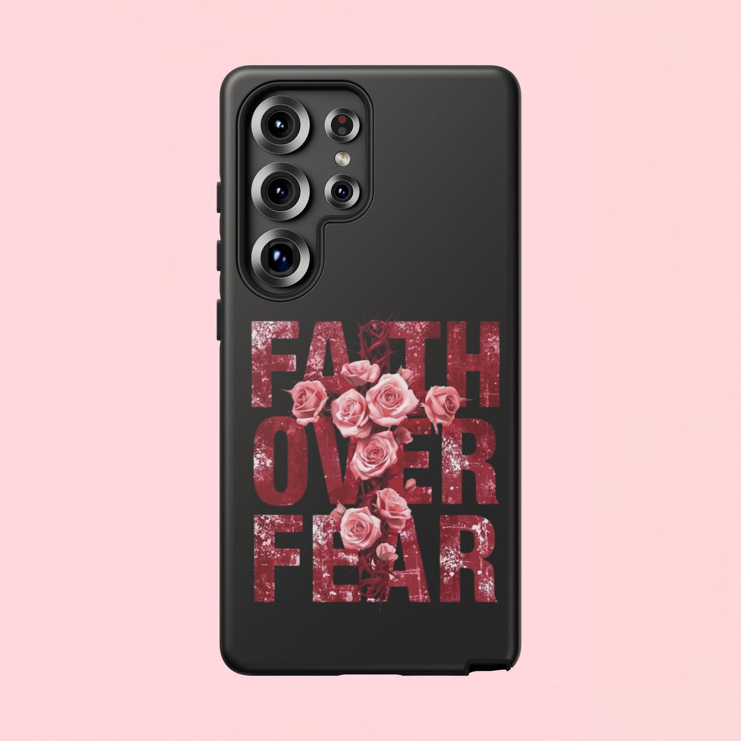 "Faith Over Fear" — Inspirational Tough Phone Case