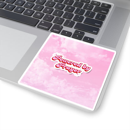 "Powered by Prayer" — Inspirational Kiss-Cut Sticker