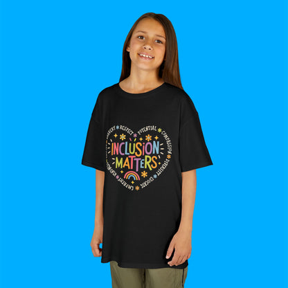 "Inclusion Matters" — Rainbow Graphic Kids Tee