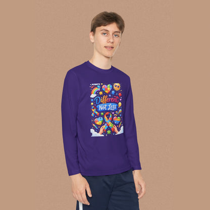 "Different Not Less" — Autism Awareness Youth Long Sleeve