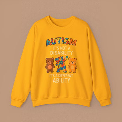"Autism It's Not A Disability, It's A Different Ability" — Autism Awareness Sweatshirt