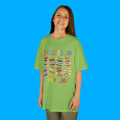 "Inclusion Is My Jam" — Rainbow Graphic Kids Tee
