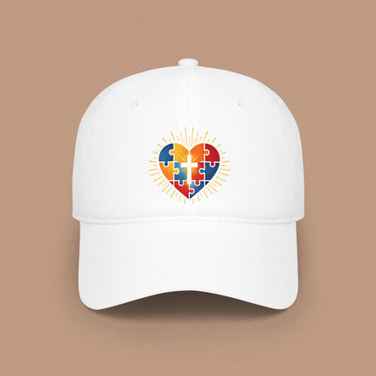 "Autism Puzzle Heart" — Low Profile Hat