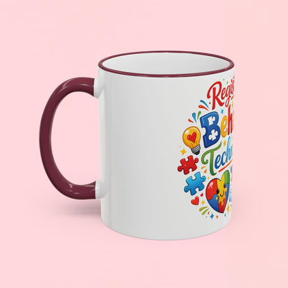 "Registered Behavior Technician" — Colorful Autism Appreciation Ceramic Mug