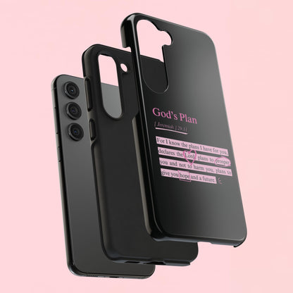 "God’s Plan Jeremiah 29:11" — Inspirational Tough Phone Case