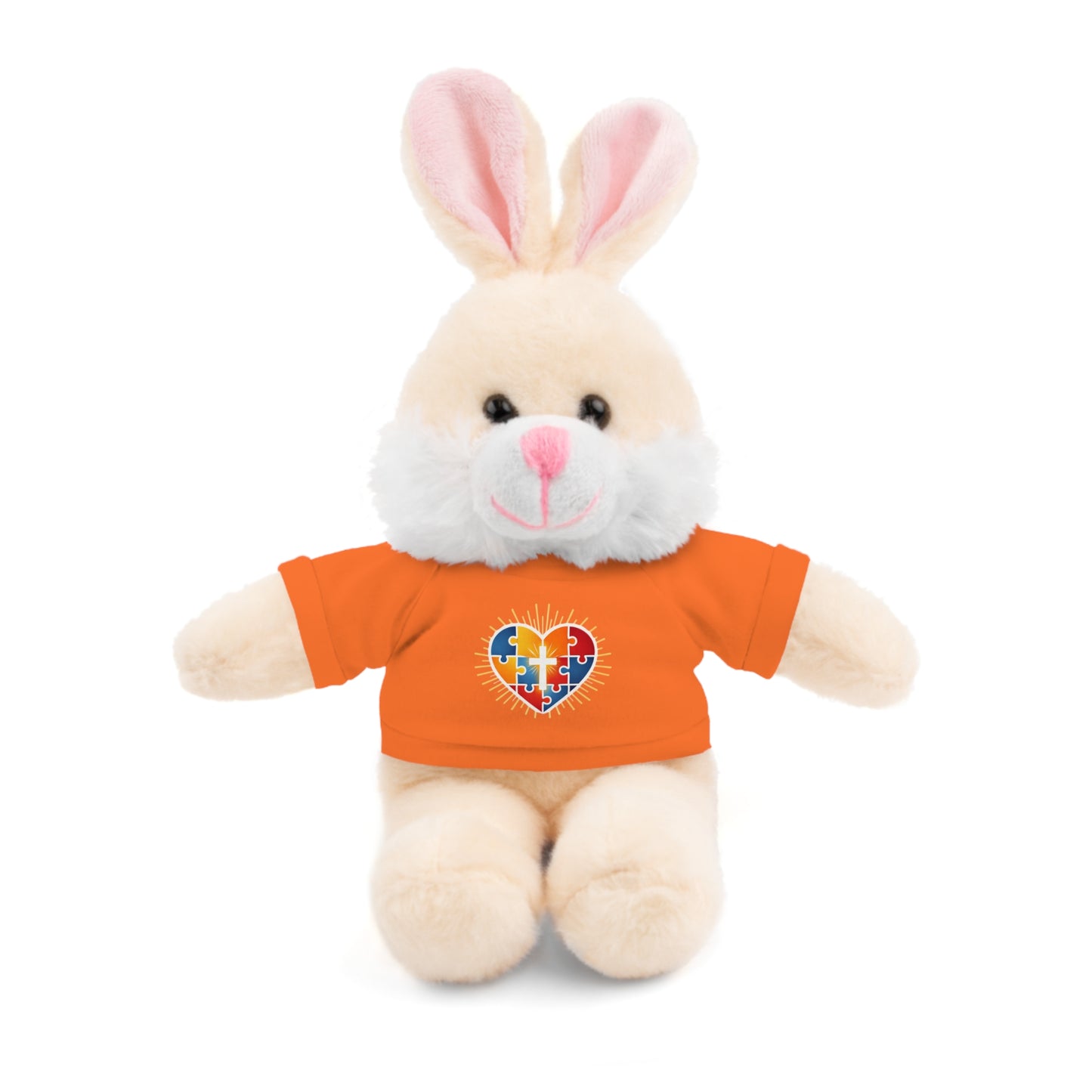 "Autism Puzzle Heart" — Teddy Plush Bear with Tee