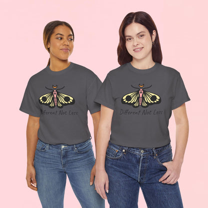 "Different Not Less" Inspirational Graphic T-Shirt