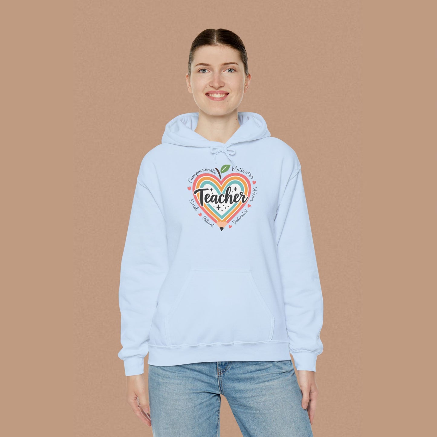 "Teacher" — Colorful Graphic Hoodie