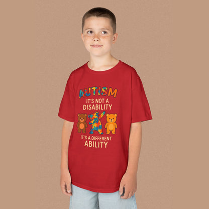 "Autism It's Not A Disability, It's A Different Ability" — Autism Awareness Kids T-Shirt