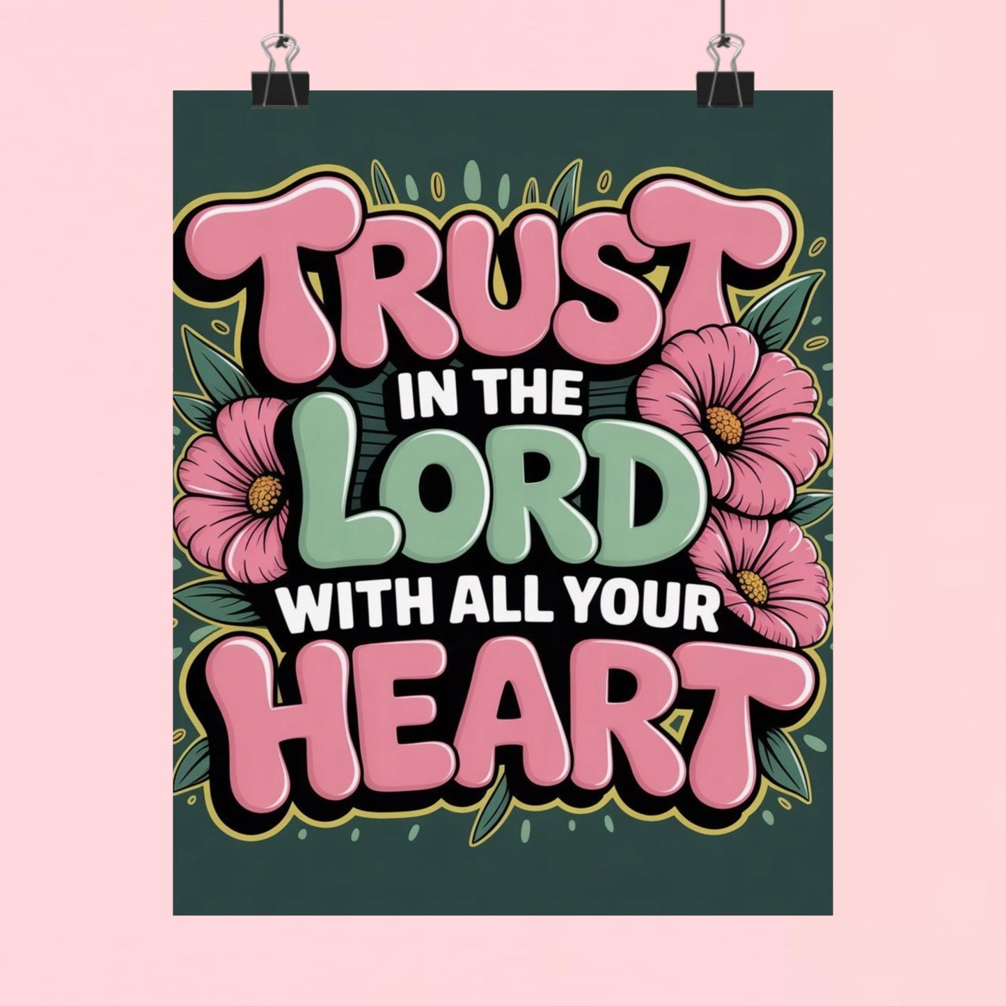 "Trust in the Lord” Matte Poster — Motivational Wall Art for Office & Home