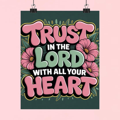 "Trust in the Lord” Matte Poster — Motivational Wall Art for Office & Home