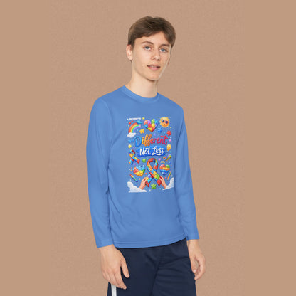 "Different Not Less" — Autism Awareness Youth Long Sleeve