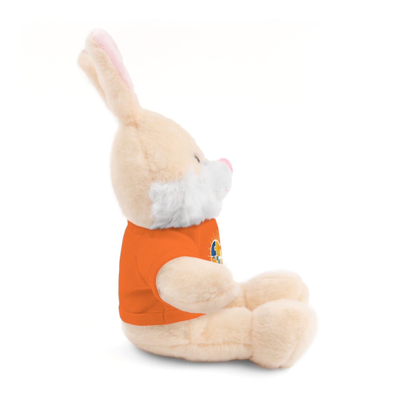 "Autism Puzzle Heart" — Teddy Plush Bear with Tee