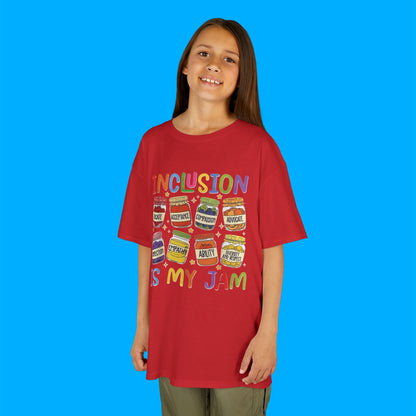 "Inclusion Is My Jam" — Rainbow Graphic Kids Tee