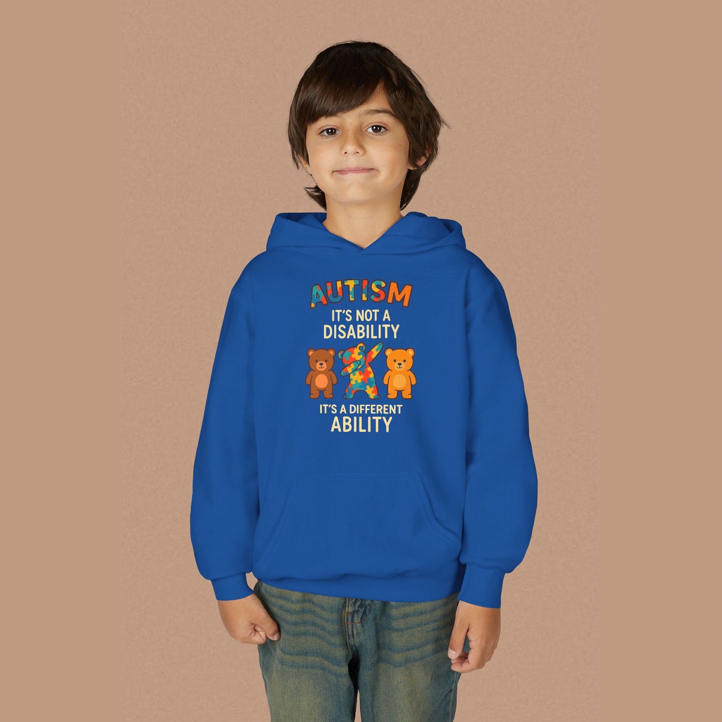 "Autism It's Not A Disability, It's A Different Ability" — Autism Awareness Youth Hoodie