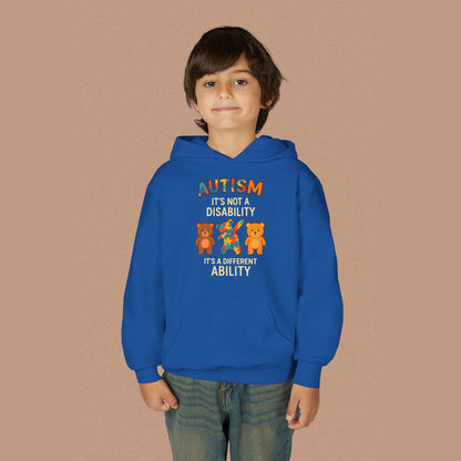 "Autism It's Not A Disability, It's A Different Ability" — Autism Awareness Youth Hoodie