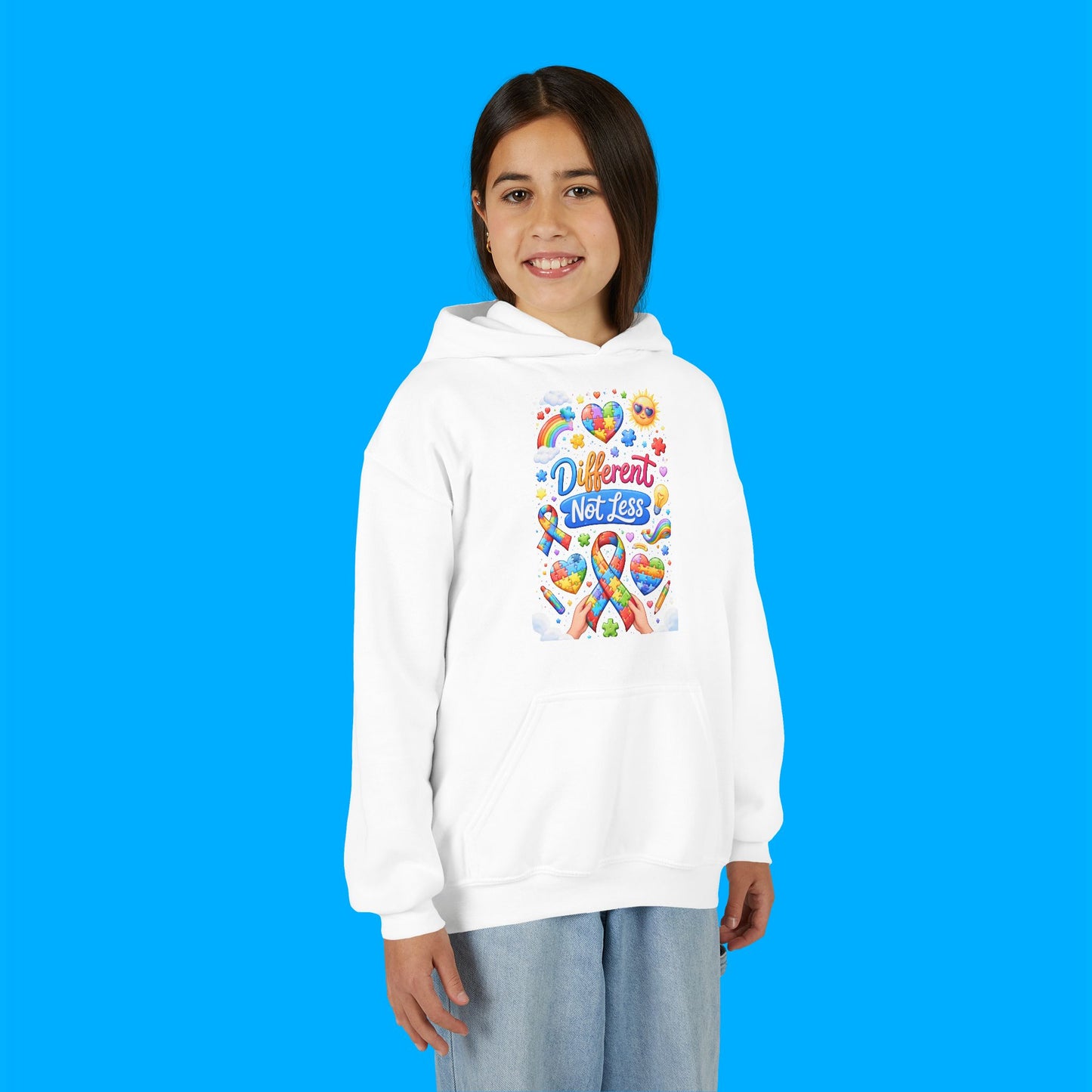 "Different Not Less" — Autism Awareness Youth Hoodie