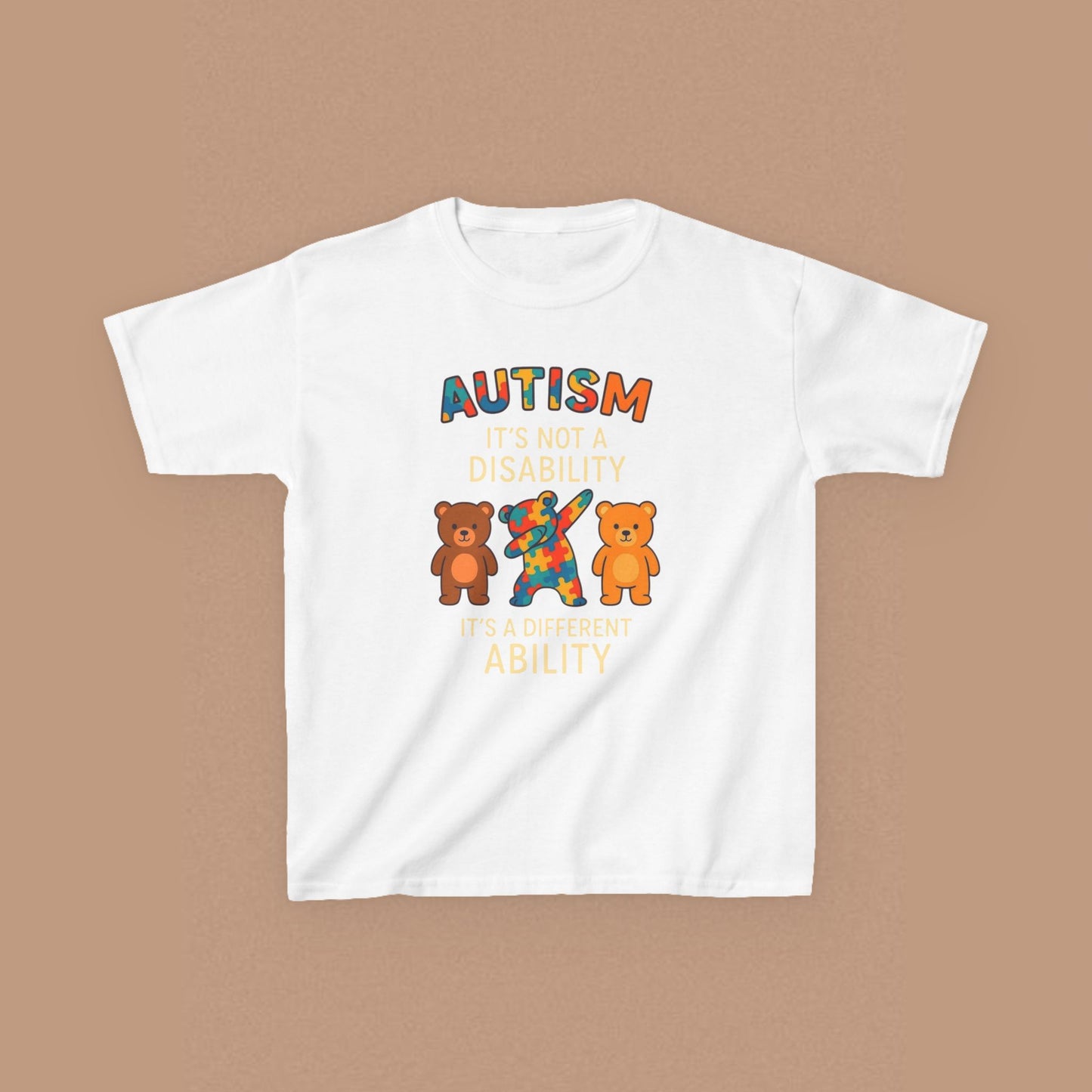 "Autism It's Not A Disability, It's A Different Ability" — Autism Awareness Kids T-Shirt