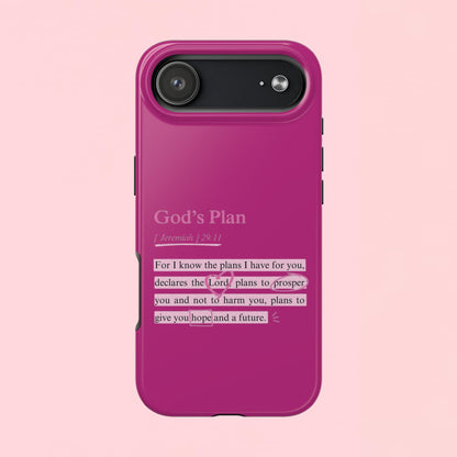 "God’s Plan Jeremiah 29:11" — Inspirational Tough Phone Case
