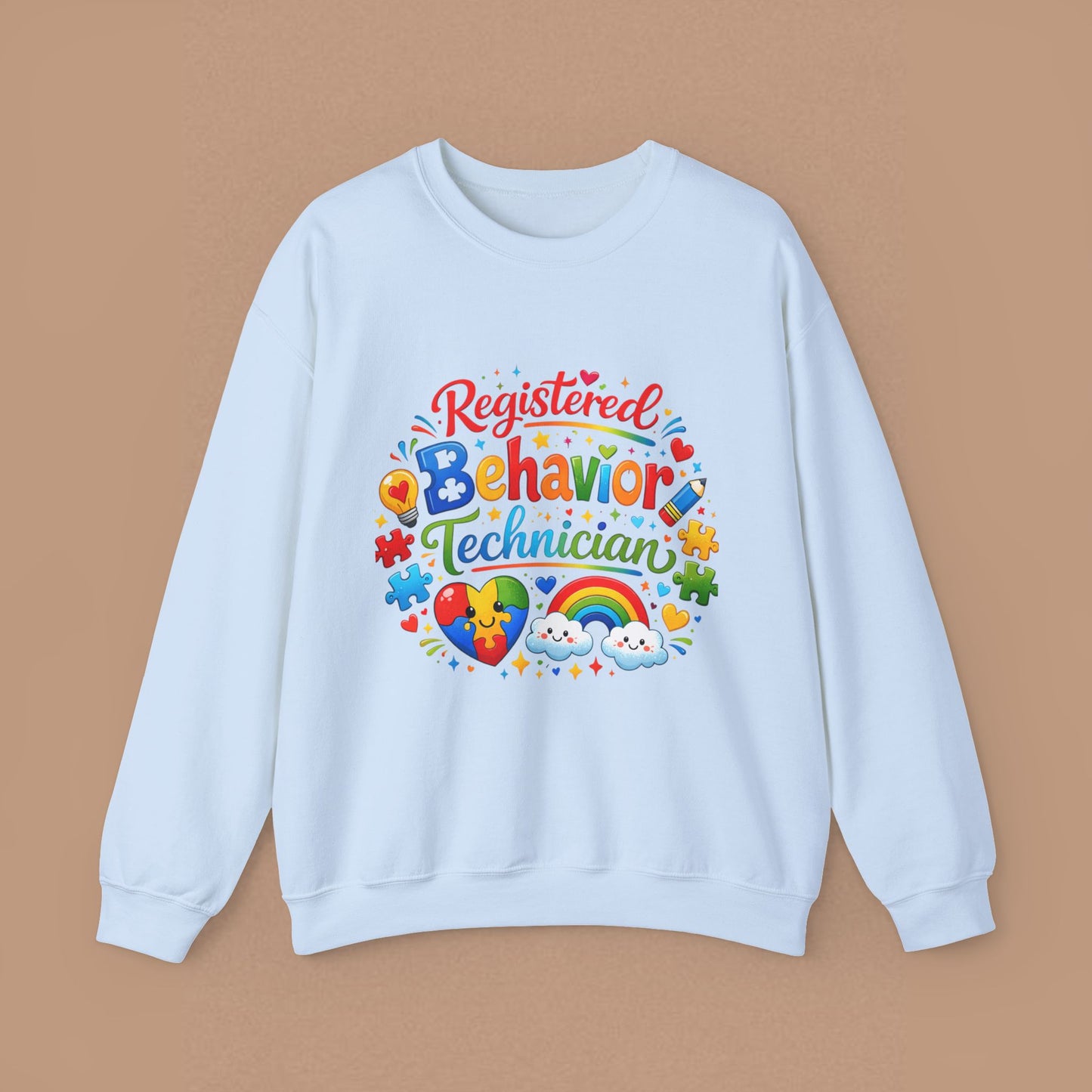 "Registered Behavior Technician" — Colorful Graphic Sweatshirt