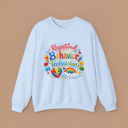 "Registered Behavior Technician" — Colorful Graphic Sweatshirt