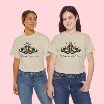 "Different Not Less" Inspirational Graphic T-Shirt