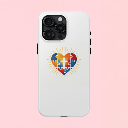 "Autism Puzzle Heart" — Tough Phone Case