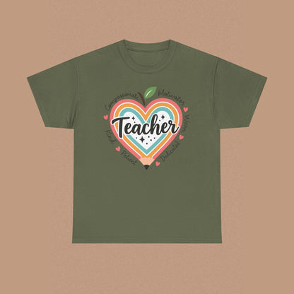"Teacher" — Colorful Graphic T-shirt