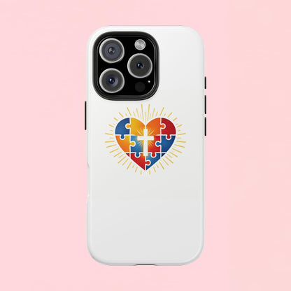 "Autism Puzzle Heart" — Tough Phone Case