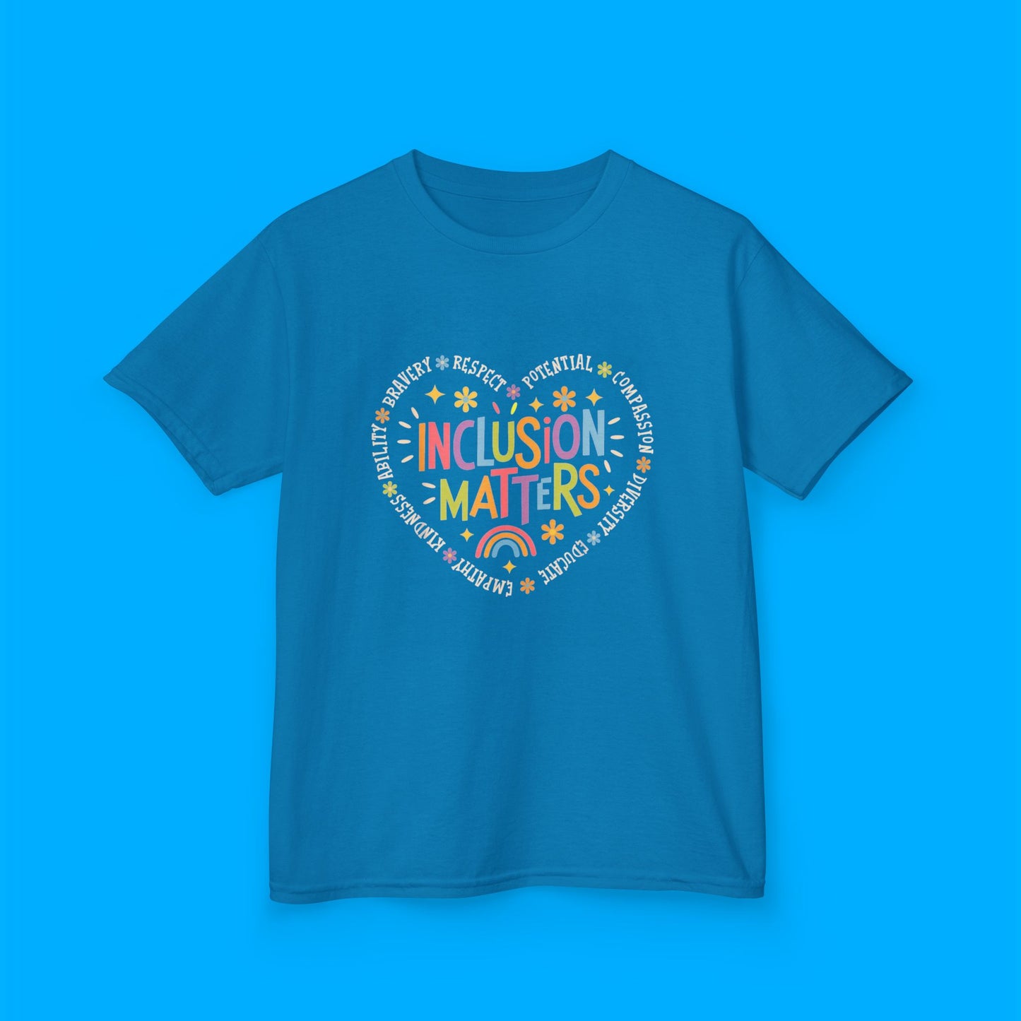 "Inclusion Matters" — Rainbow Graphic Kids Tee
