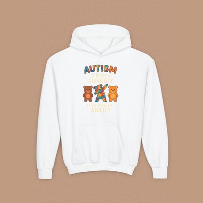 "Autism It's Not A Disability, It's A Different Ability" — Autism Awareness Youth Hoodie
