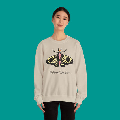 "Different Not Less" — Inspirational Graphic Sweatshirt