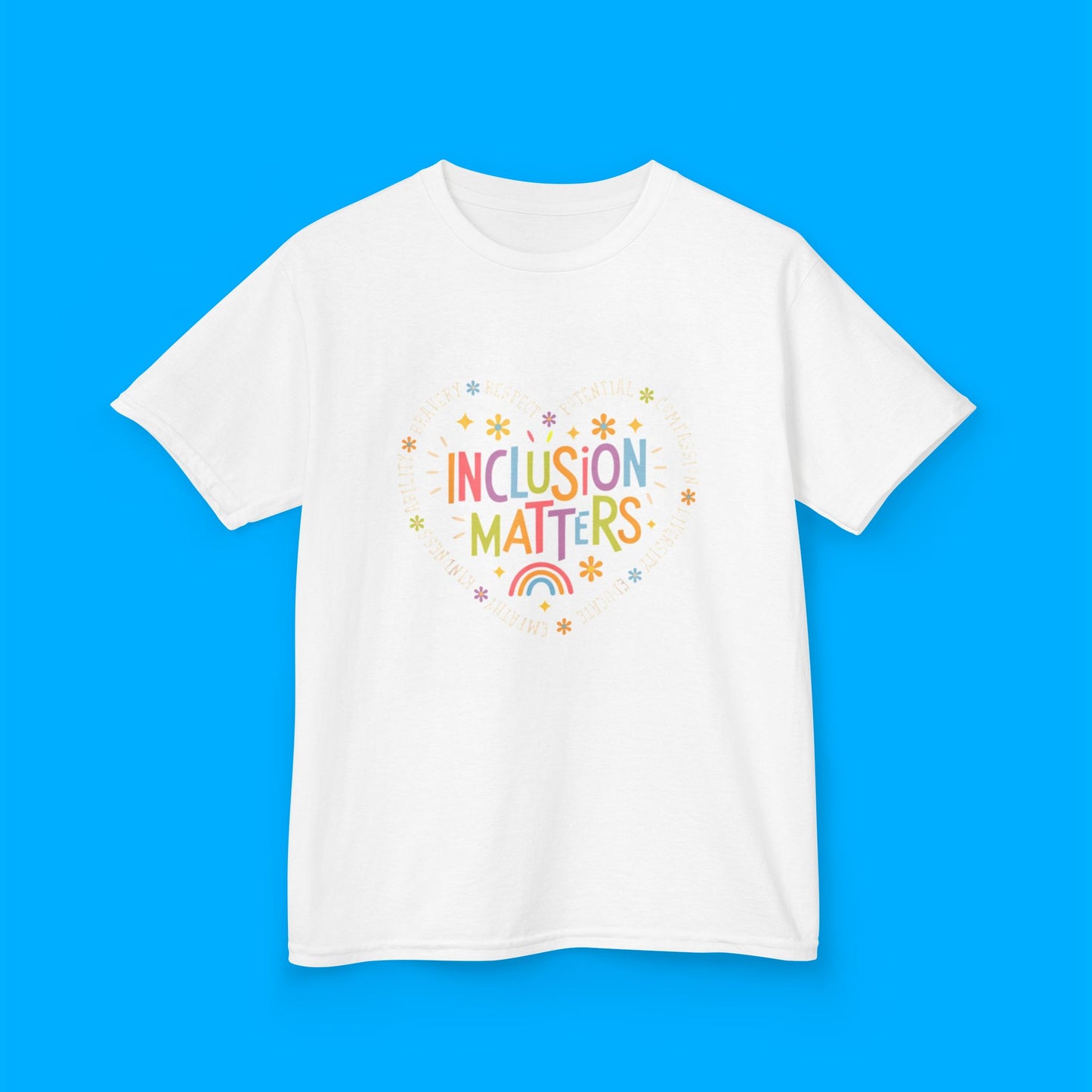 "Inclusion Matters" — Rainbow Graphic Kids Tee