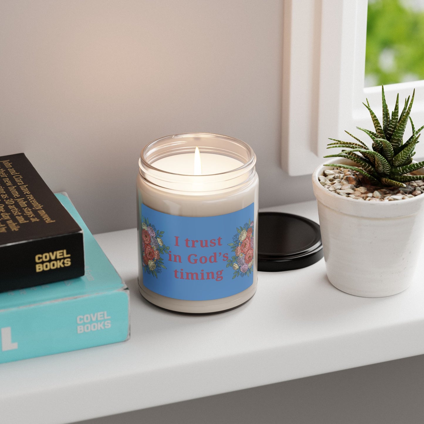 "I Trust in God's Timing" — Inspirational 9oz Scented Soy Candle