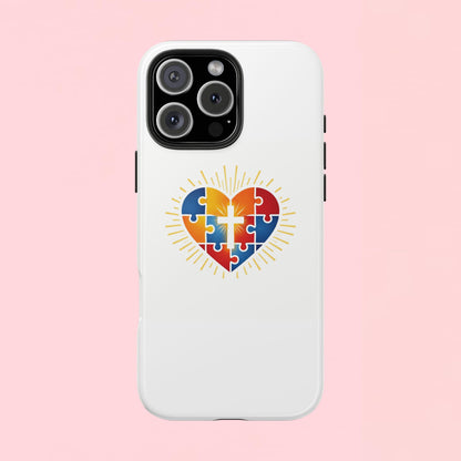"Autism Puzzle Heart" — Tough Phone Case