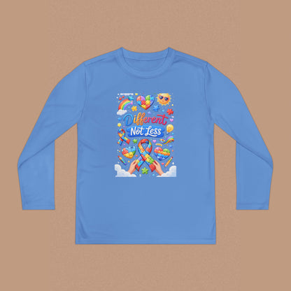 "Different Not Less" — Autism Awareness Youth Long Sleeve
