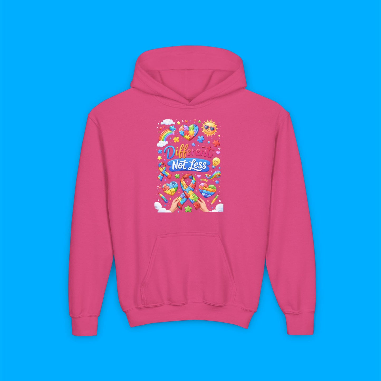 "Different Not Less" — Autism Awareness Youth Hoodie