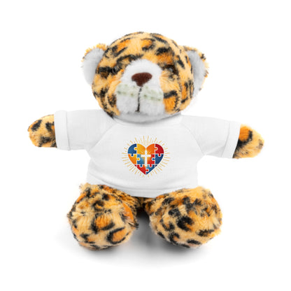 "Autism Puzzle Heart" — Teddy Plush Bear with Tee