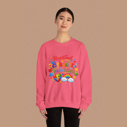 "Registered Behavior Technician" — Colorful Graphic Sweatshirt