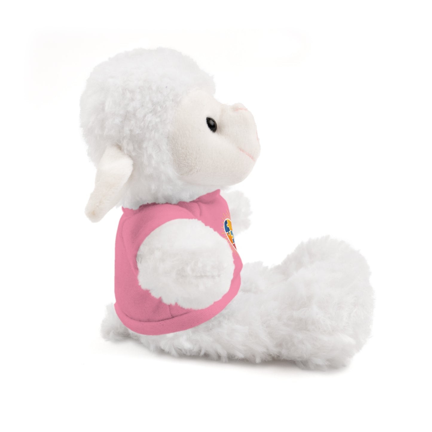 "Autism Puzzle Heart" — Teddy Plush Bear with Tee