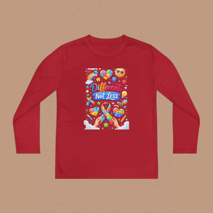 "Different Not Less" — Autism Awareness Youth Long Sleeve