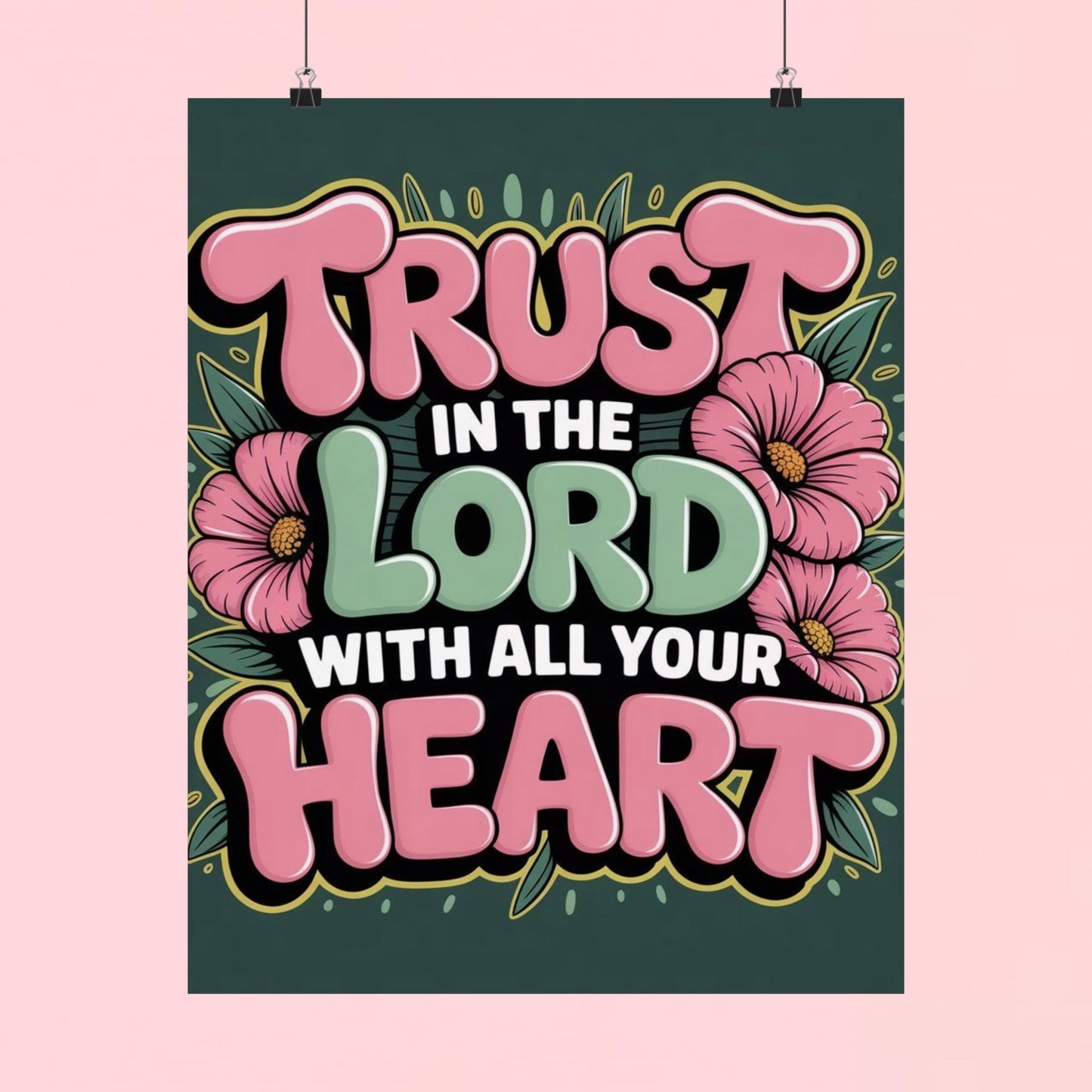 "Trust in the Lord” Matte Poster — Motivational Wall Art for Office & Home