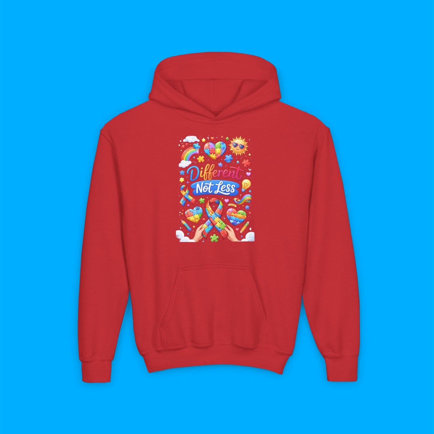 "Different Not Less" — Autism Awareness Youth Hoodie