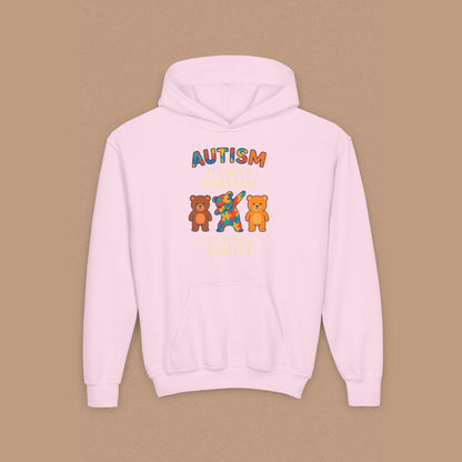 "Autism It's Not A Disability, It's A Different Ability" — Autism Awareness Youth Hoodie