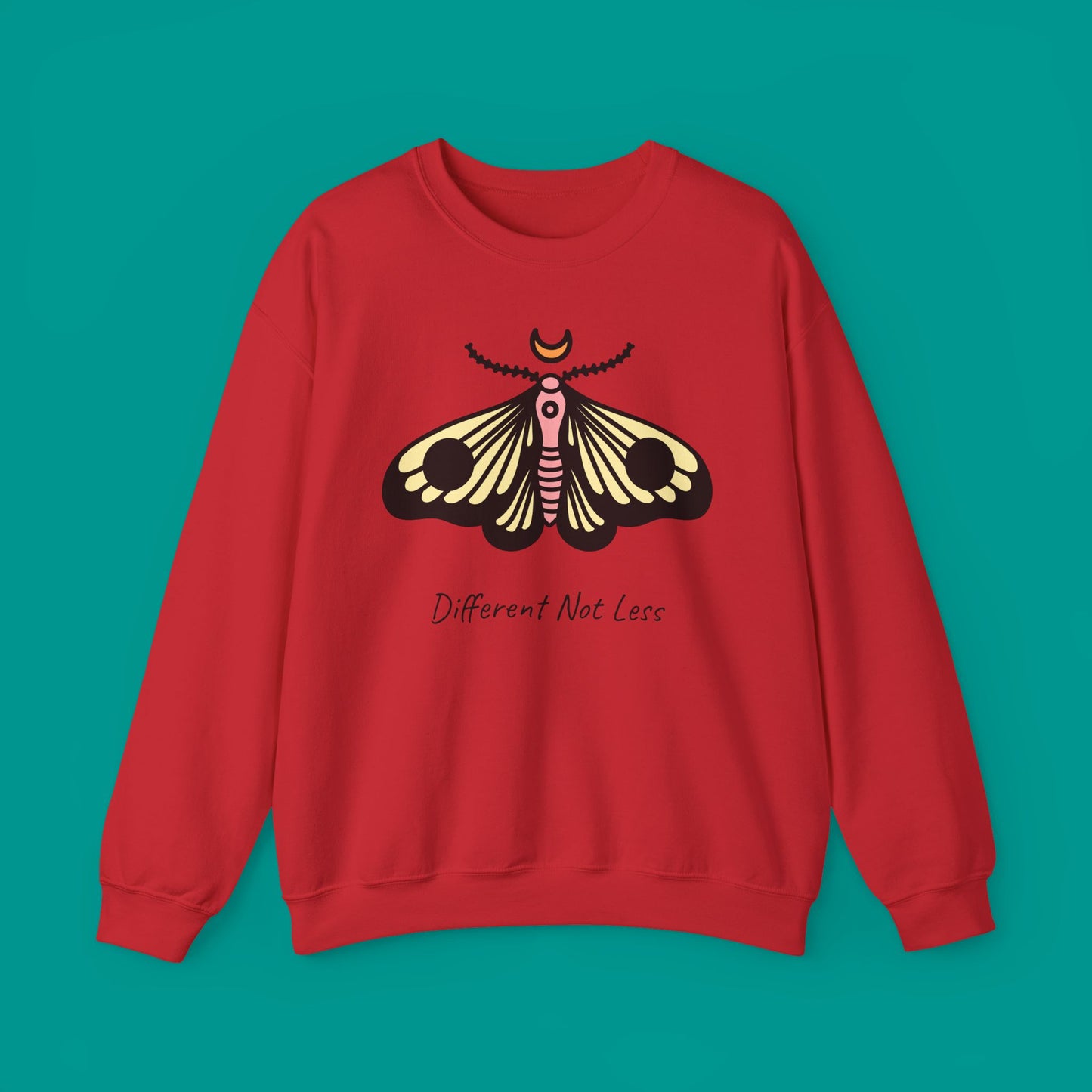 "Different Not Less" — Inspirational Graphic Sweatshirt
