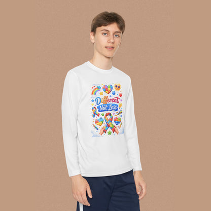 "Different Not Less" — Autism Awareness Youth Long Sleeve