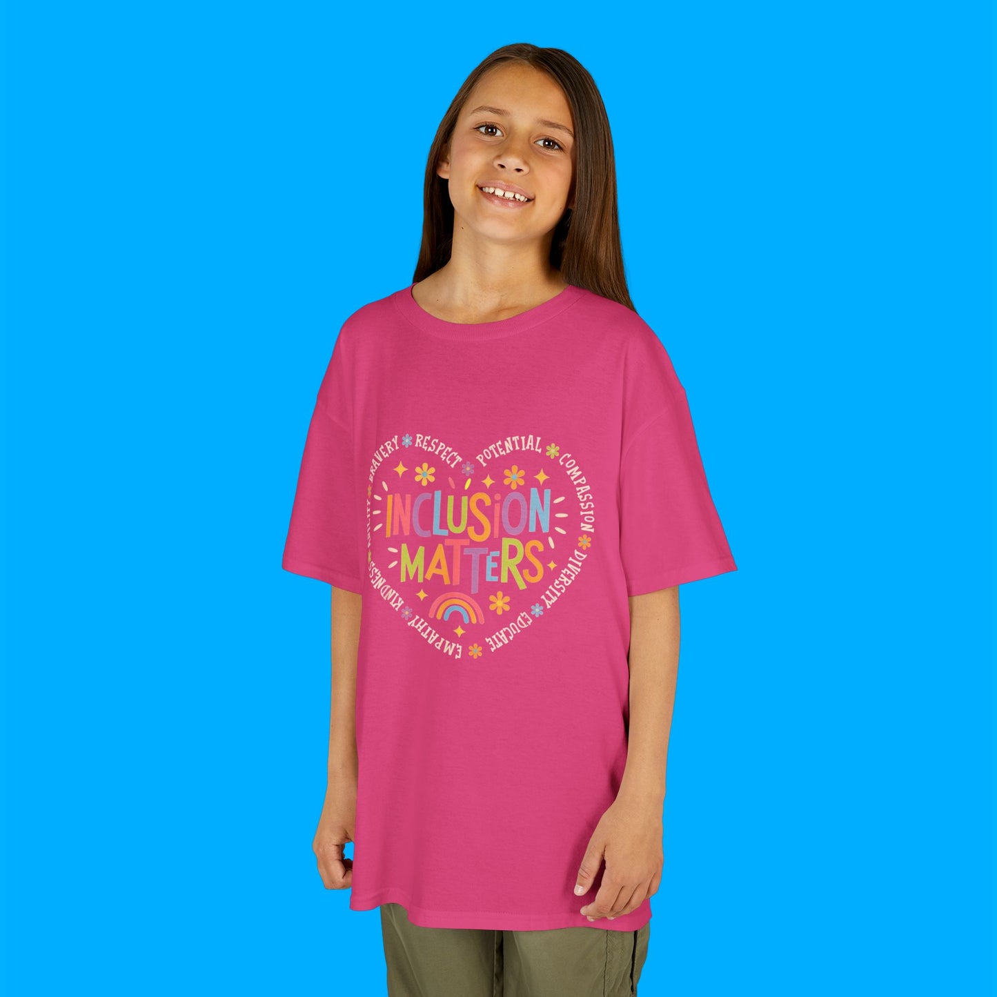 "Inclusion Matters" — Rainbow Graphic Kids Tee