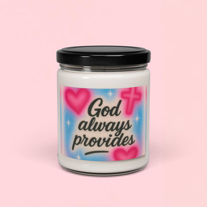 "God Always Provides" — Motivational 9oz Scented Soy Candle