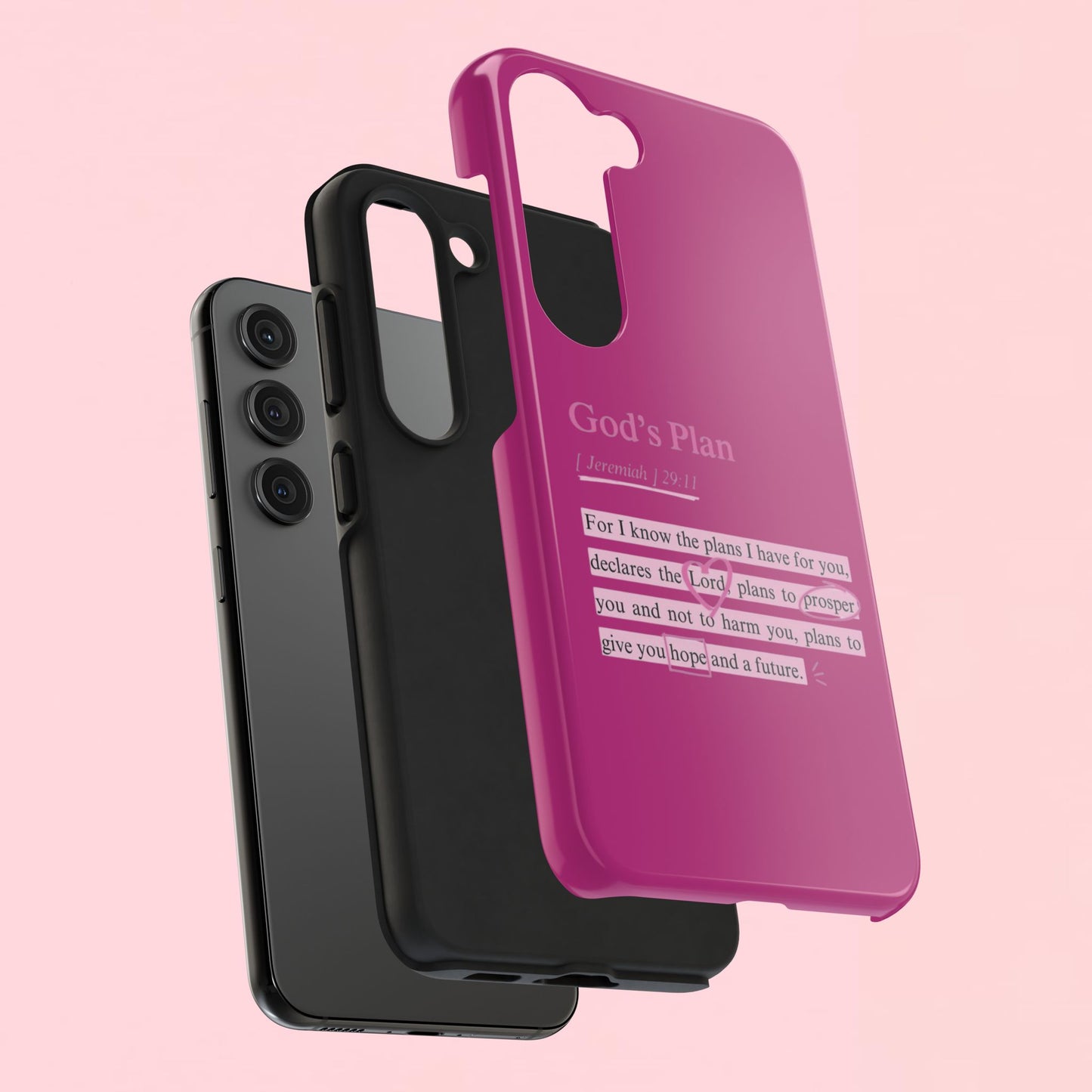 "God’s Plan Jeremiah 29:11" — Inspirational Tough Phone Case